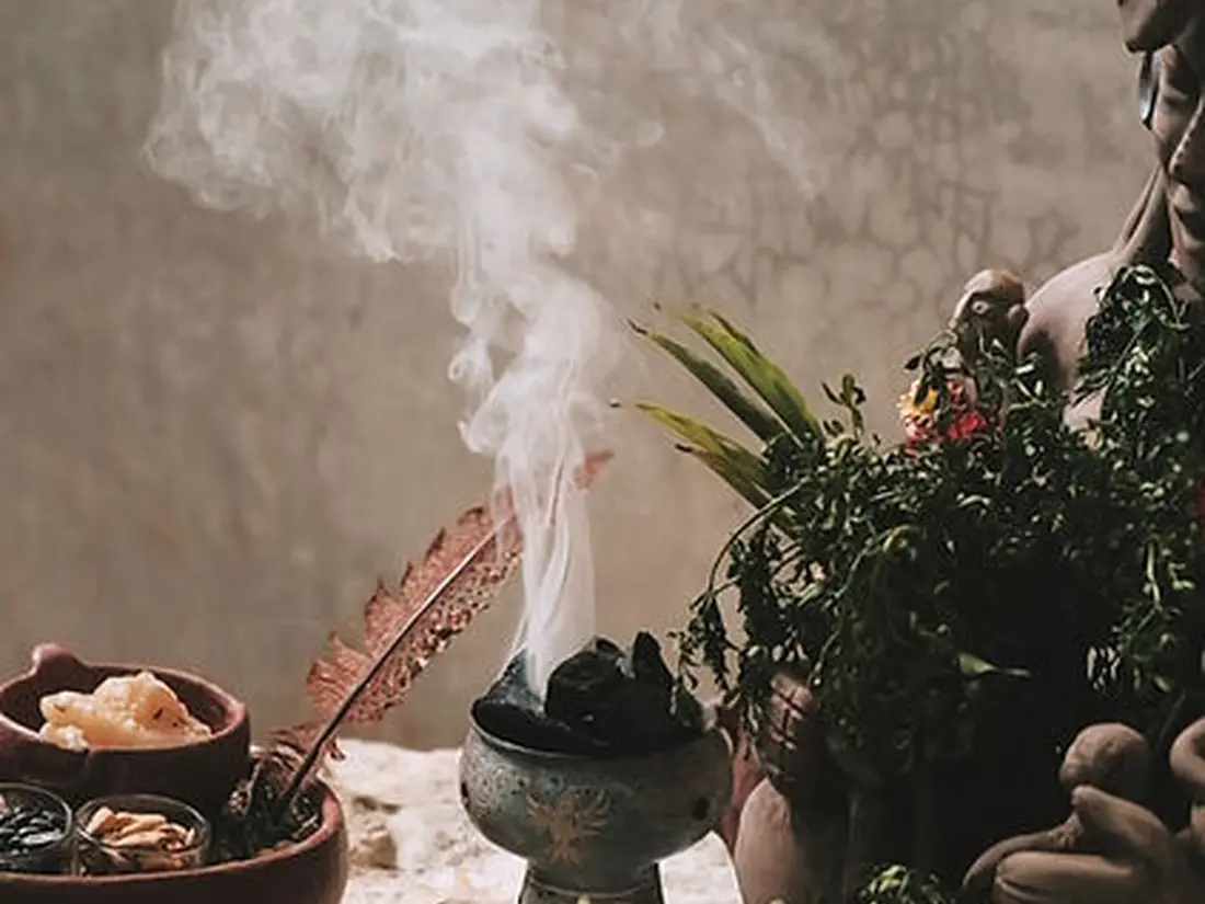 Ritual setting at Casa Ritual Bacalar